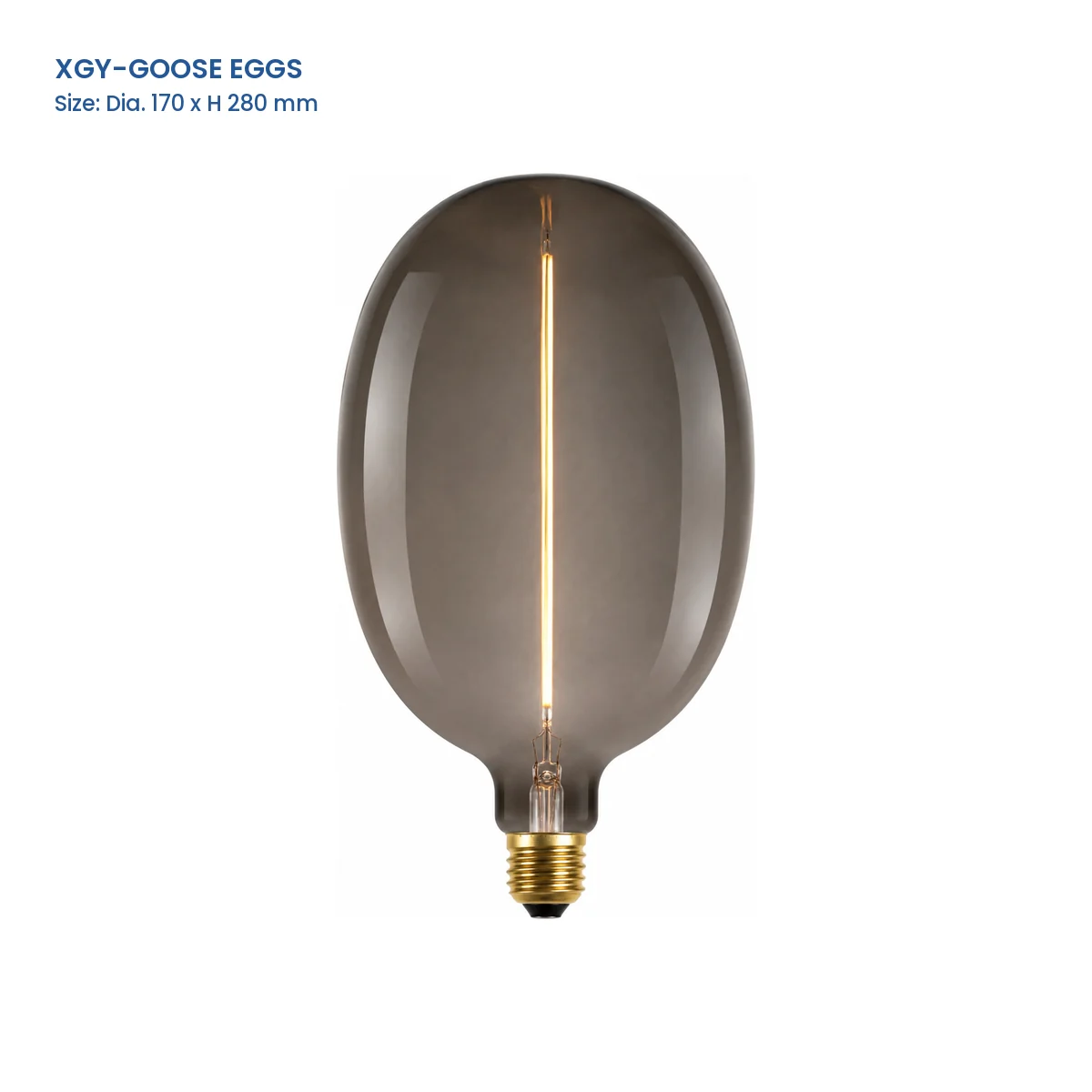 XGY-GOOSE EGGS huge LED filament bulb, Dia. 170 x H 280 mm