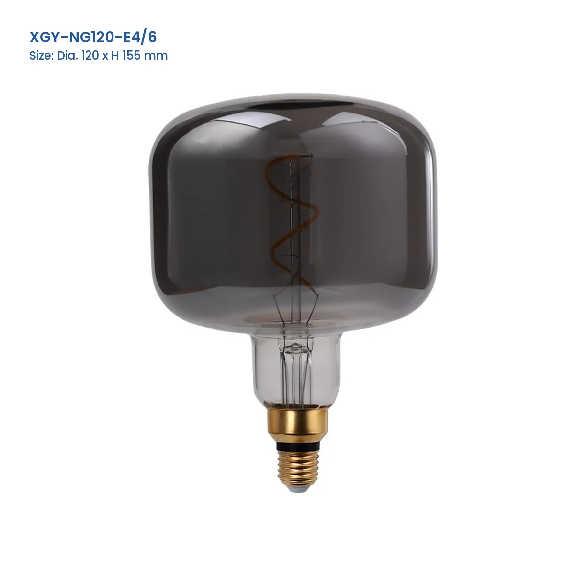 XGY-NG120-E4/6 huge LED filament bulb, Dia. 120 x H 155 mm