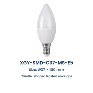 XGY-SMD-C37-MS-E5 microwave-sensor LED bulb, size Ø37 × 100 mm