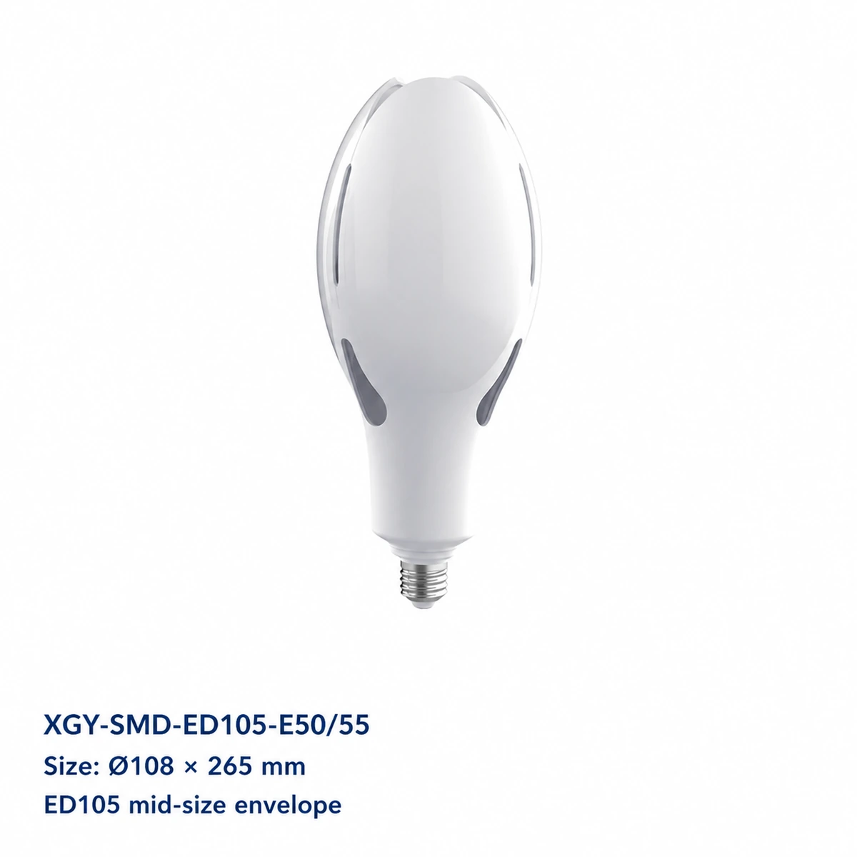 XGY-SMD-ED105-E50/55 ED Series LED SMD bulb, size Ø108 × 265 mm