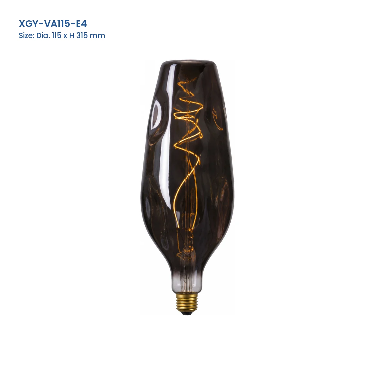 XGY-VA115-E4 huge LED filament bulb, Dia. 115 x H 315 mm