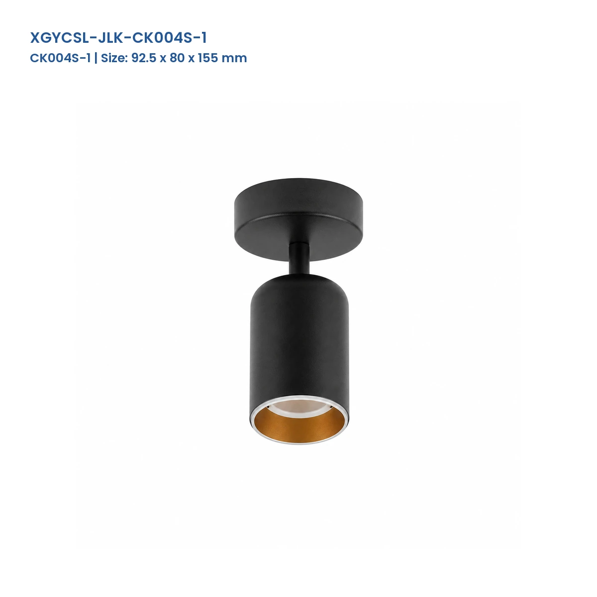 CK004S-1 surface-mounted round base CK004 spotlight housing with 1 adjustable head