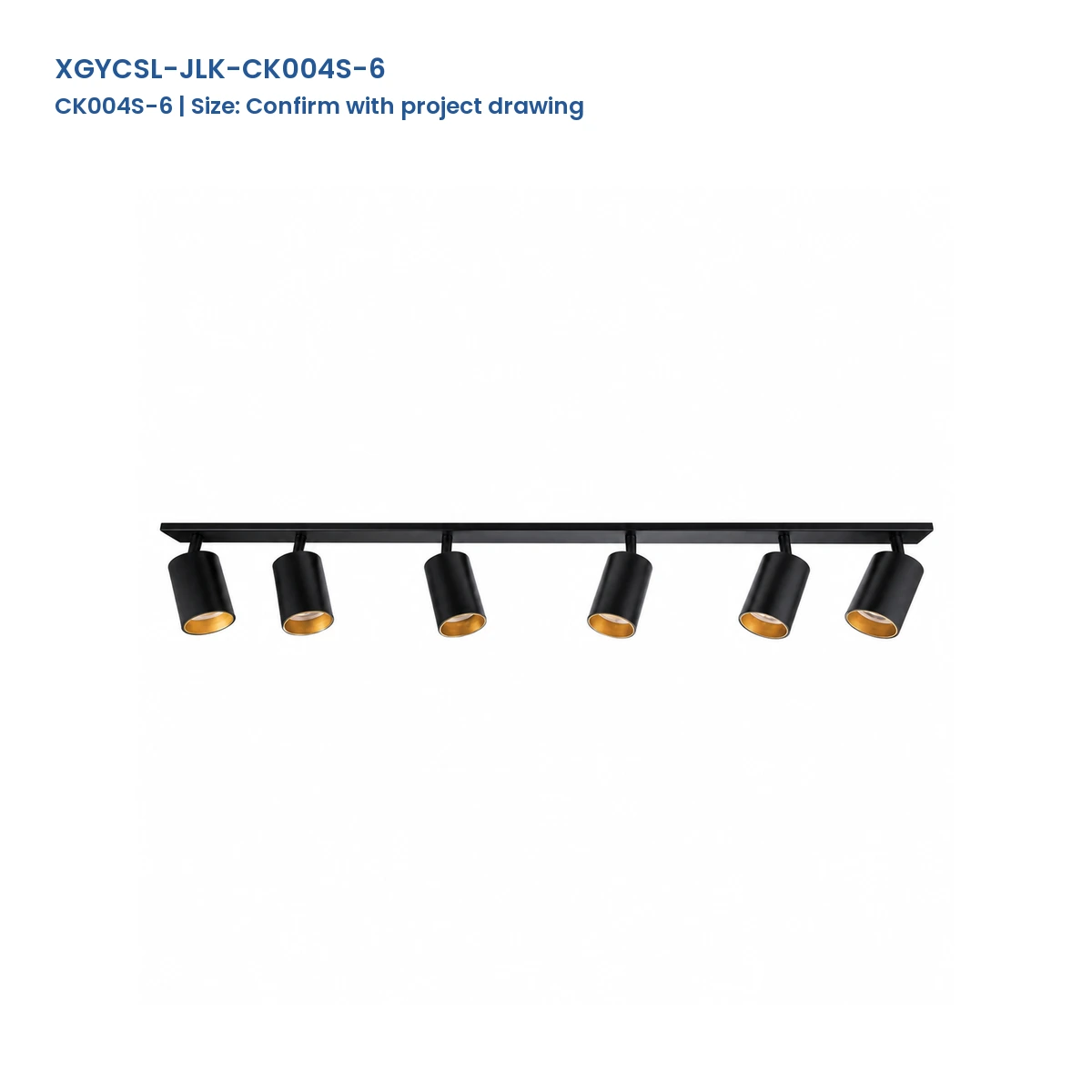 CK004S-6 surface-mounted long linear base CK004 spotlight housing with 6 adjustable heads