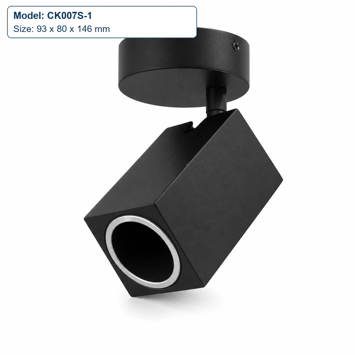 CK007S-1 round-base angular single head, 93 x 80 x 146 mm