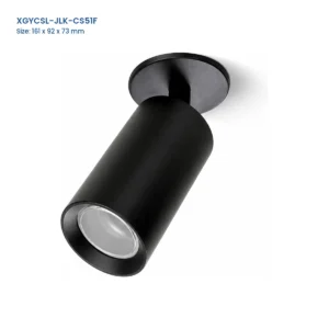 XGYCSL-JLK-CS51F compact spotlight housing with Model and Size labels