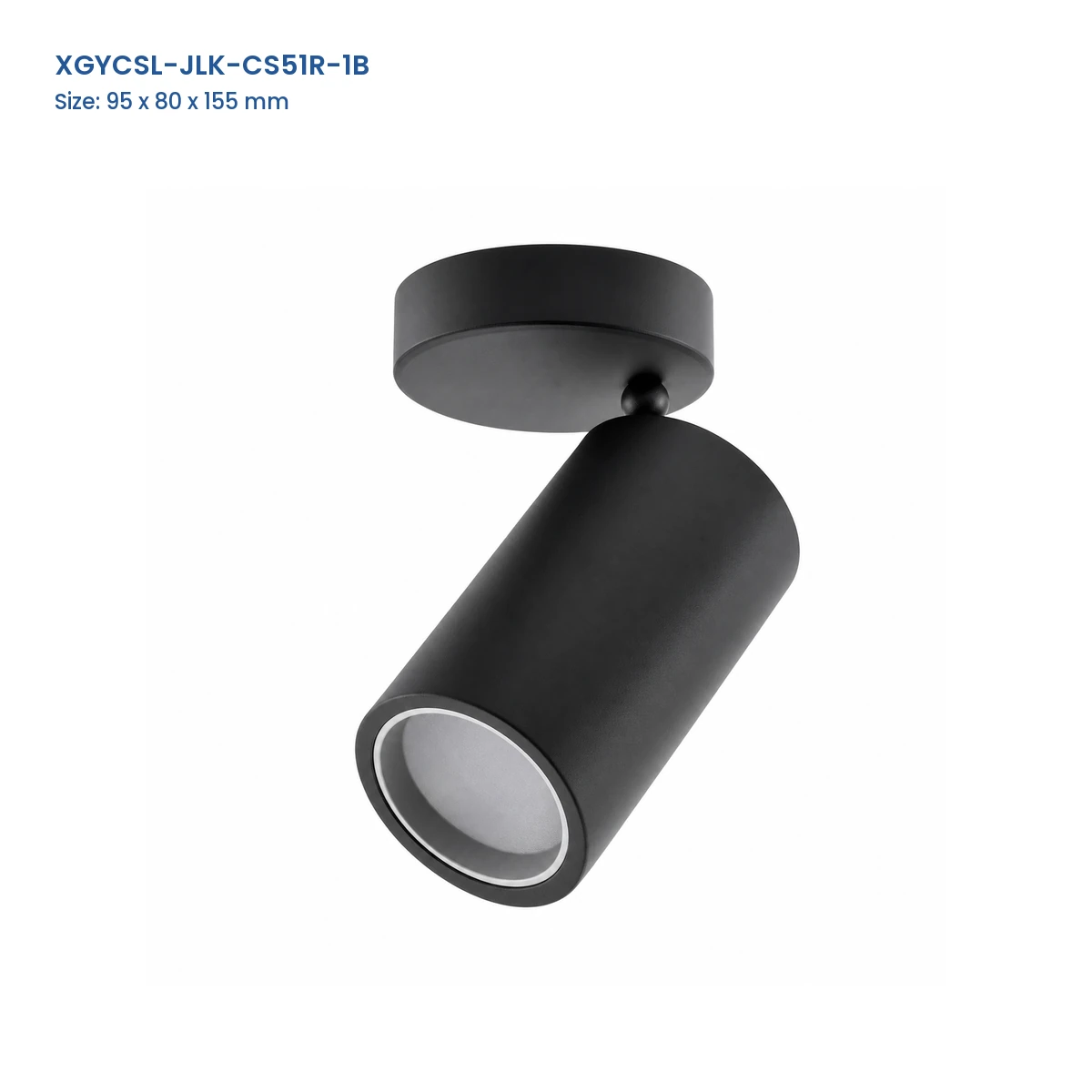 XGYCSL-JLK-CS51R-1B round-base housing with Model and Size labels