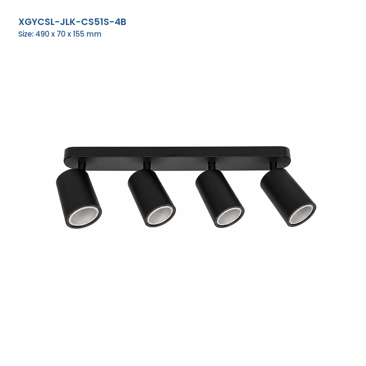 XGYCSL-JLK-CS51S-4B four-head linear-base housing with Model and Size labels