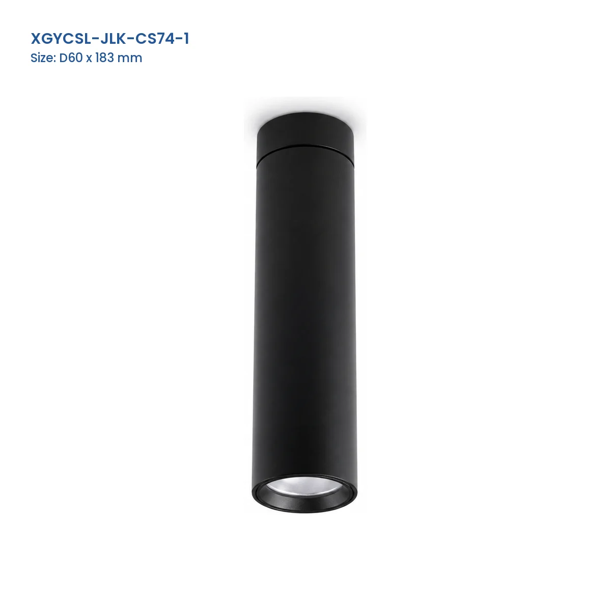 XGYCSL-JLK-CS74-1 Round spotlight housing, Size D60 x 183