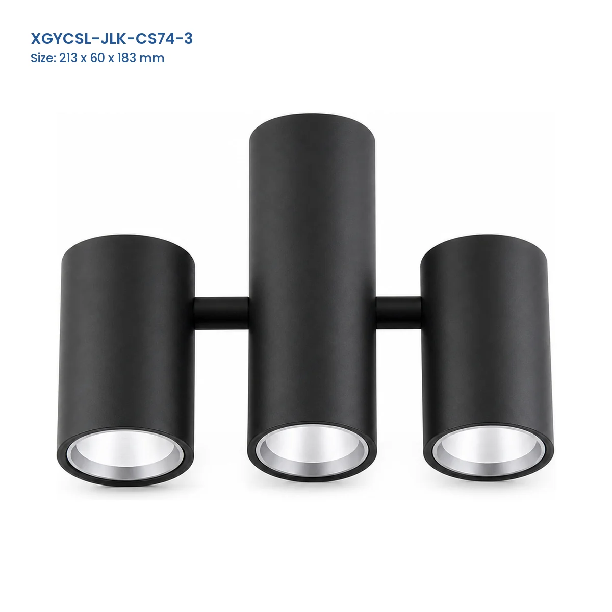 XGYCSL-JLK-CS74-3 Linear spotlight housing, Size 213 x 60 x 183
