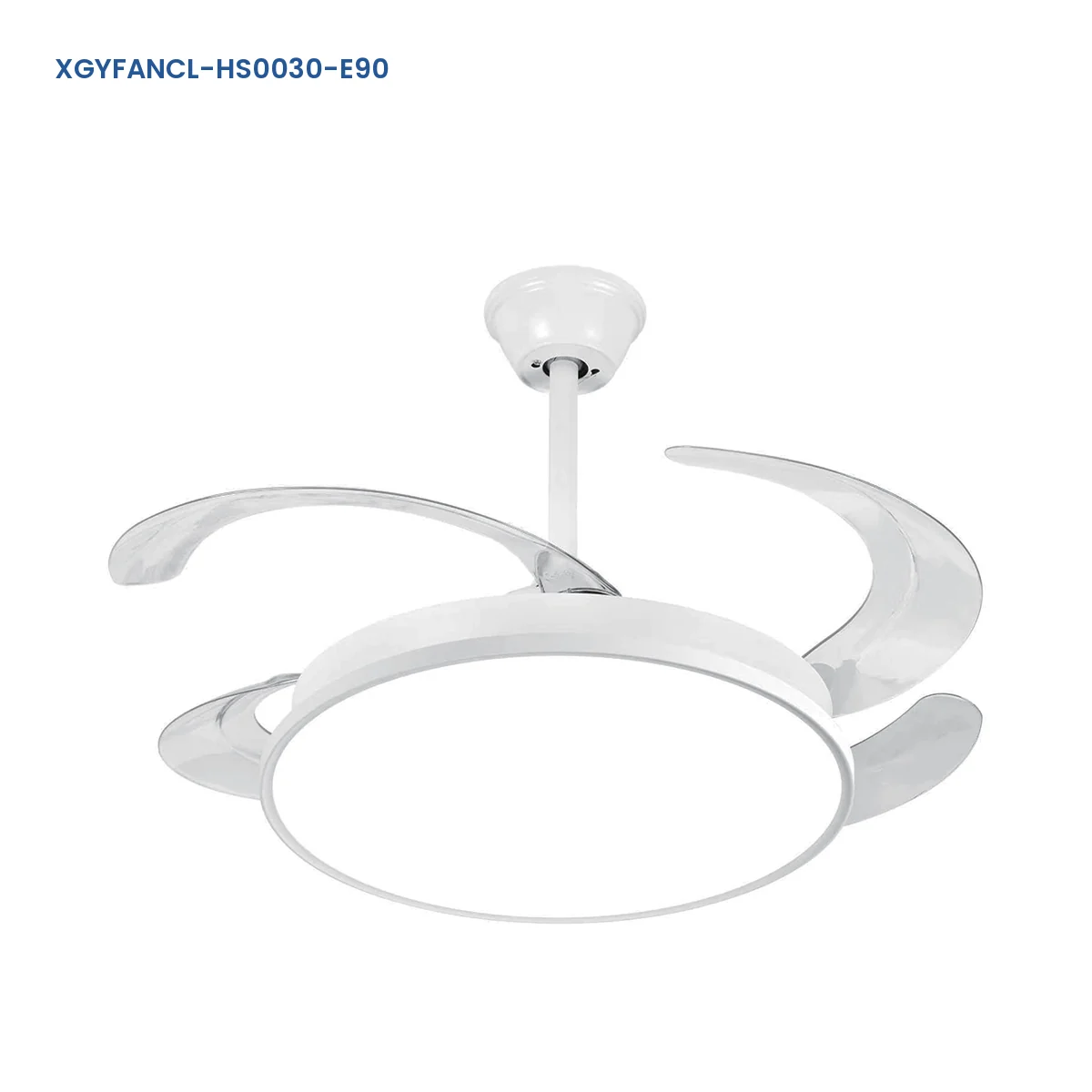 XGYFANCL-HS0030-E90 Ceiling-Mount LED Fan Light with Collapsible Blades model