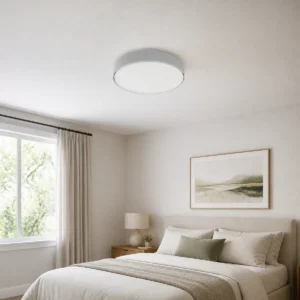 XGYFANCL-VCFW45-E70 hidden-blade ceiling fan light installed in a bedroom