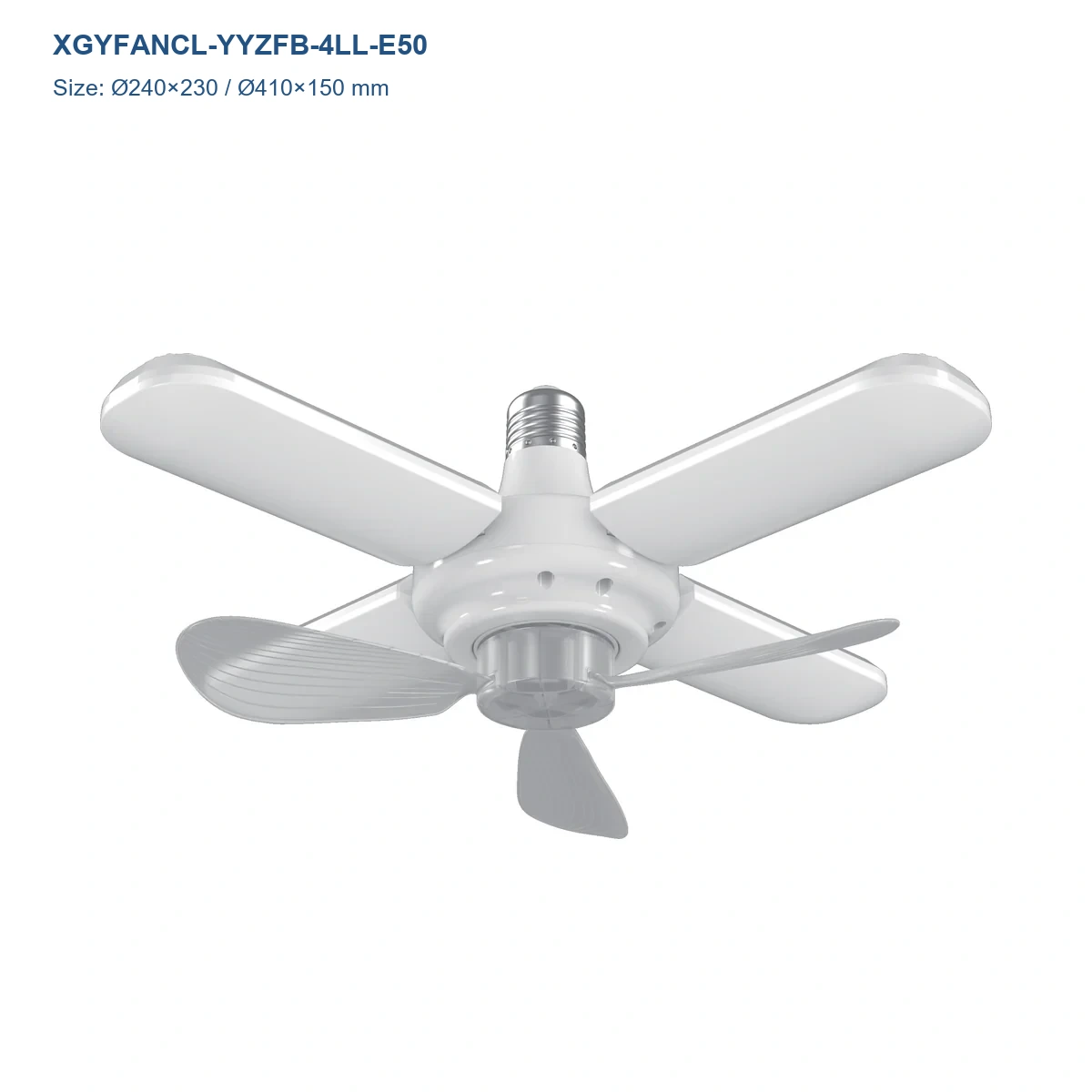 XGYFANCL-YYZFB-4LL-E50 E27/E26/B22 Folding-Blade LED Fan Light model