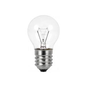 G40 clear glass incandescent globe bulb, Dia. 40 x H 63 mm