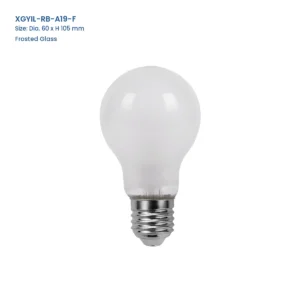 XGYIL-RB-A19-F A19 frosted incandescent lamp, Dia. 60 x H 105 mm