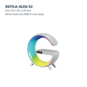 XGYILA-GLEG-E2 smart sunrise alarm lamp in white, size 225 x 82 x 230 mm