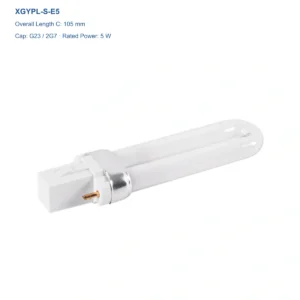XGYPL-S-E5 PL-S fluorescent lamp, G23 / 2G7, 5 W, overall length 105 mm