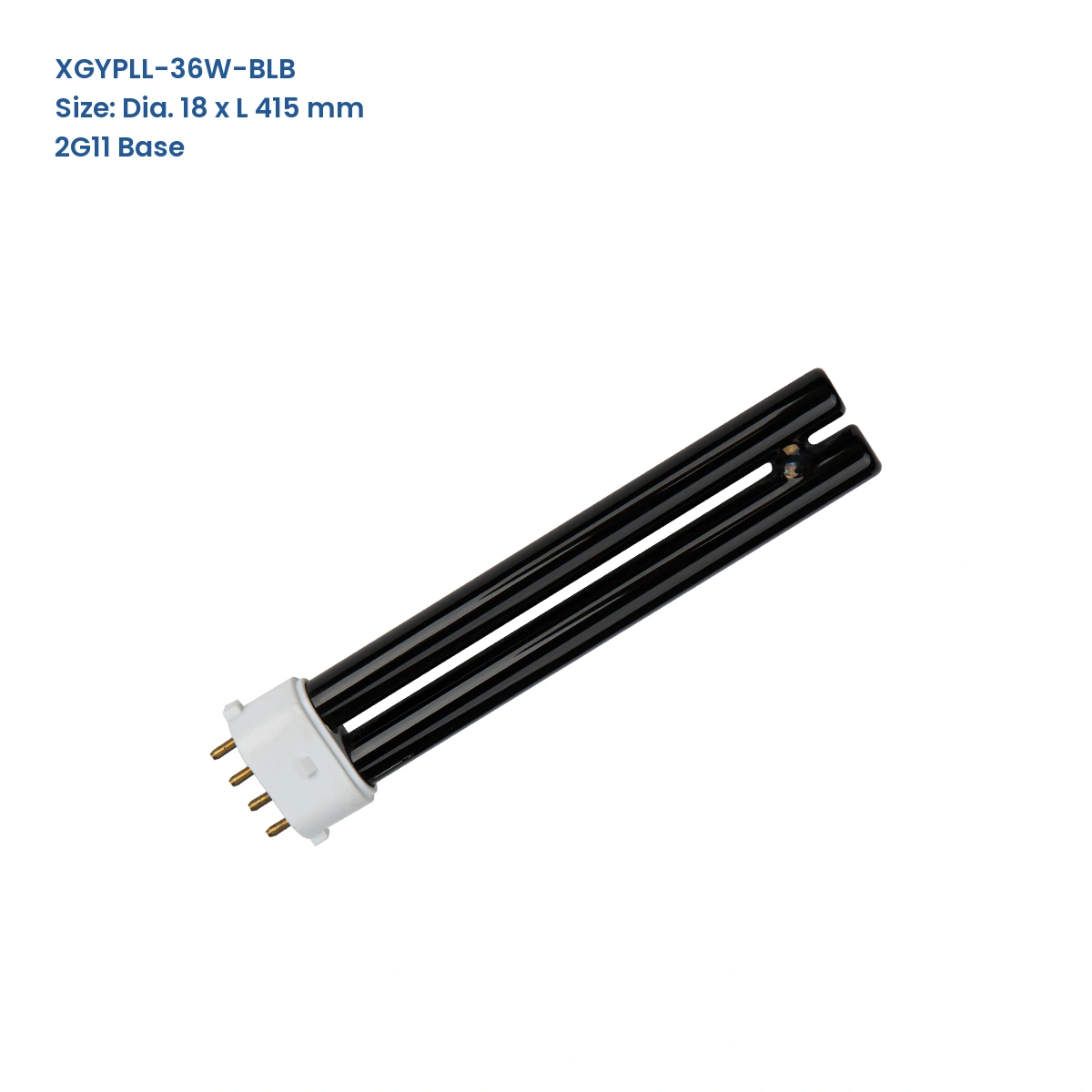 XGYPLL-36W-BLB PL-L UV-A BLB black-glass fluorescent lamp, 18 mm tube diameter, 415 mm overall length, 2G11 base