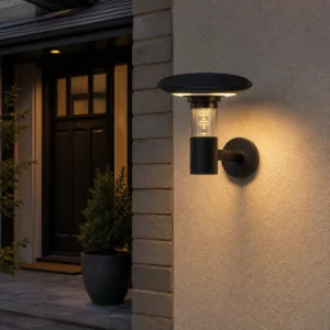 XGYSGL-YD238-E4 wall-mounted solar light at an exterior entrance