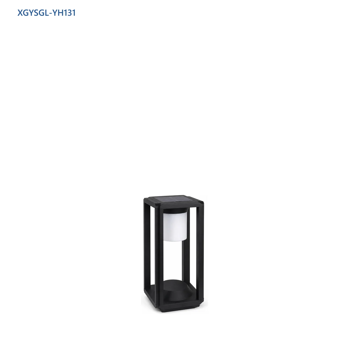 XGYSGL-YH131 open-frame solar garden bollard, 155 x 155 x 400 mm