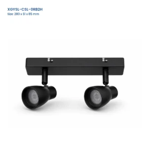 XGYSL-CSL-0RB2H black dual-head linear-base integrated LED spotlight on white