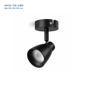XGYSL-CSL-CB1H single-head surface-mounted integrated LED spotlight with model and size labels