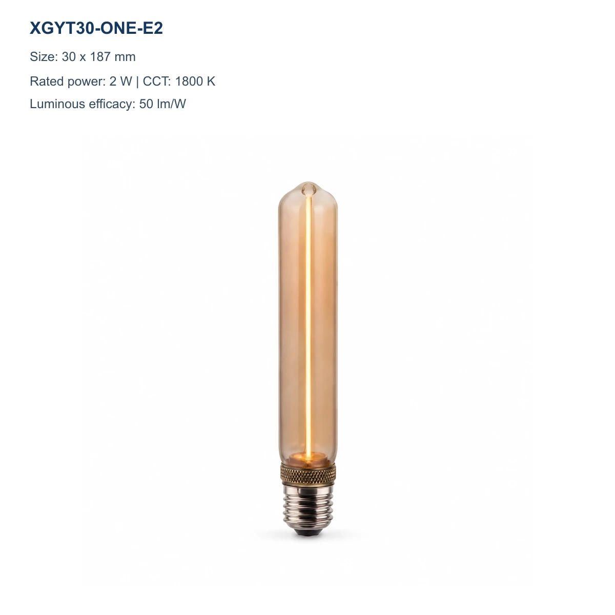 XGYT30-ONE-E2 amber ONE Series decorative LED filament bulb
