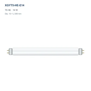 XGYT5-HE-E14 T5 HE fluorescent tube, 14 W, Dia. 16 × L 549 mm