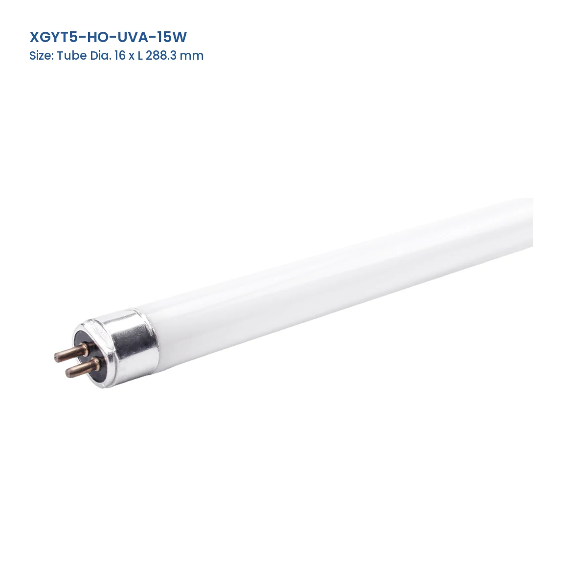 XGYT5-HO-UVA-15W T5 HO UV-A fluorescent lamp, Tube Dia. 16 x L 288.3 mm