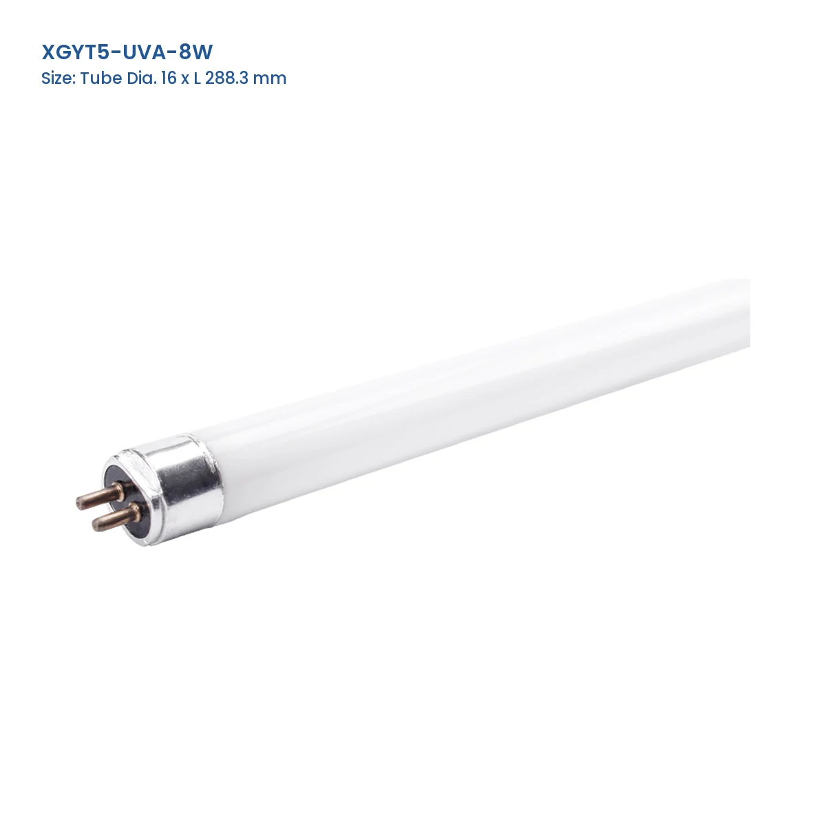 XGYT5-UVA-8W T5 UV-A fluorescent lamp, Tube Dia. 16 x L 288.3 mm