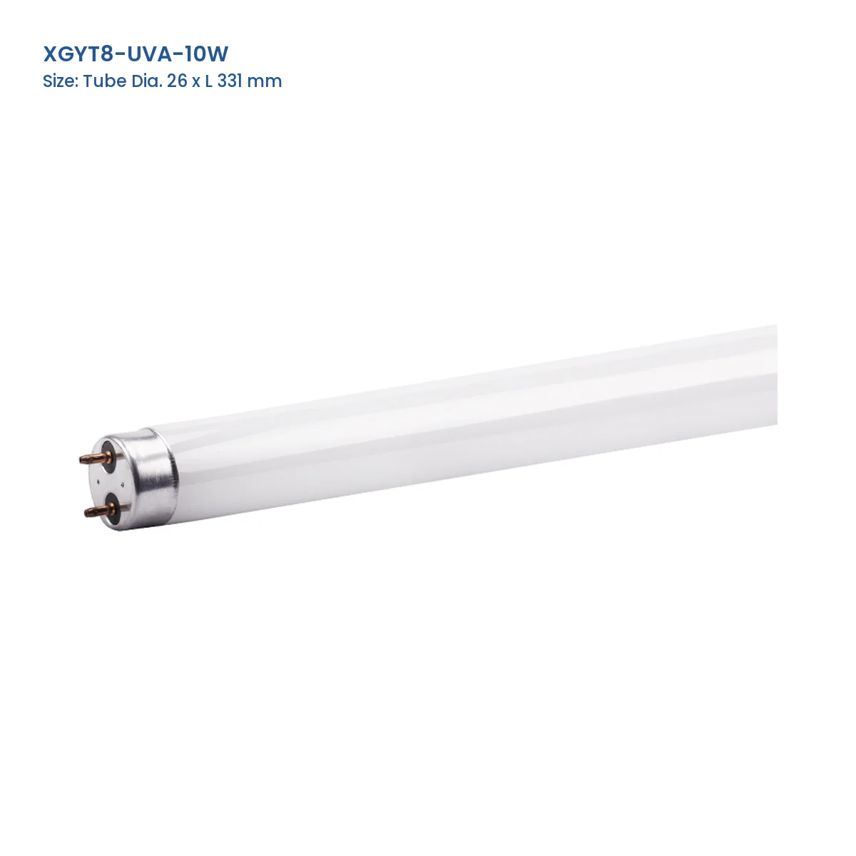 XGYT8-UVA-10W T8 UV-A fluorescent lamp, Tube Dia. 26 x L 331 mm