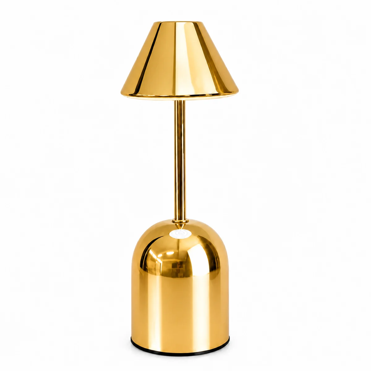 gold metallic dome cordless LED table lamp