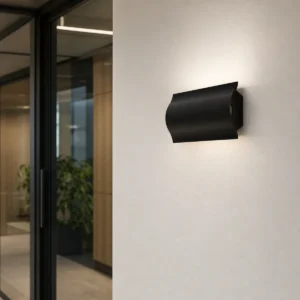 XGYWL-1241 curved LED wall light installed on an interior wall
