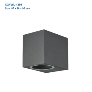 XGYWL-1393 compact GU10 wall light housing, 85 x 68 x 95 mm
