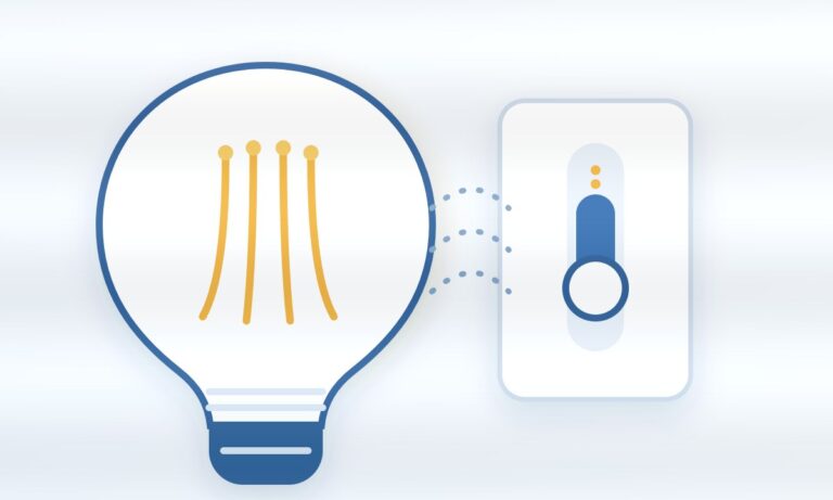 Filament LED bulb and wall dimmer