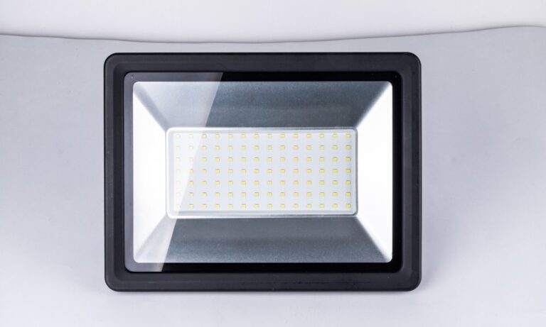 New Lights LED floodlight photographed from the front