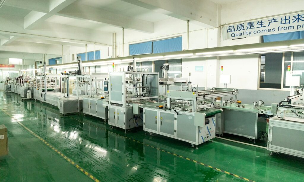 New Lights LED panel production workshop with manufacturing equipment