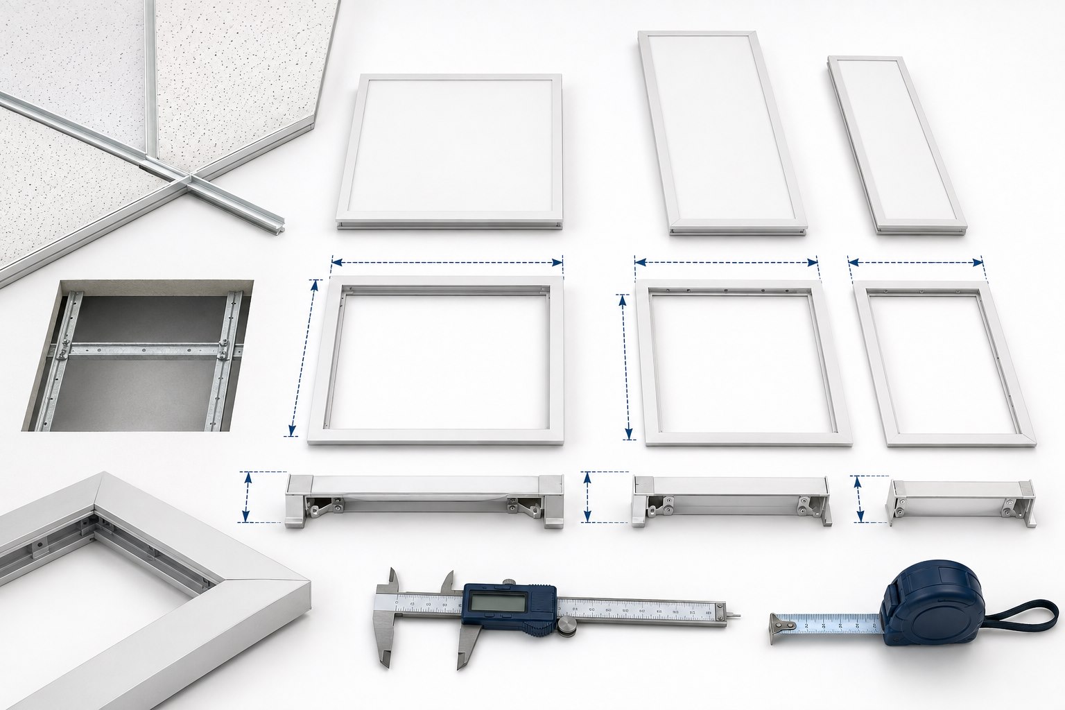 LED panel size and mounting measurements