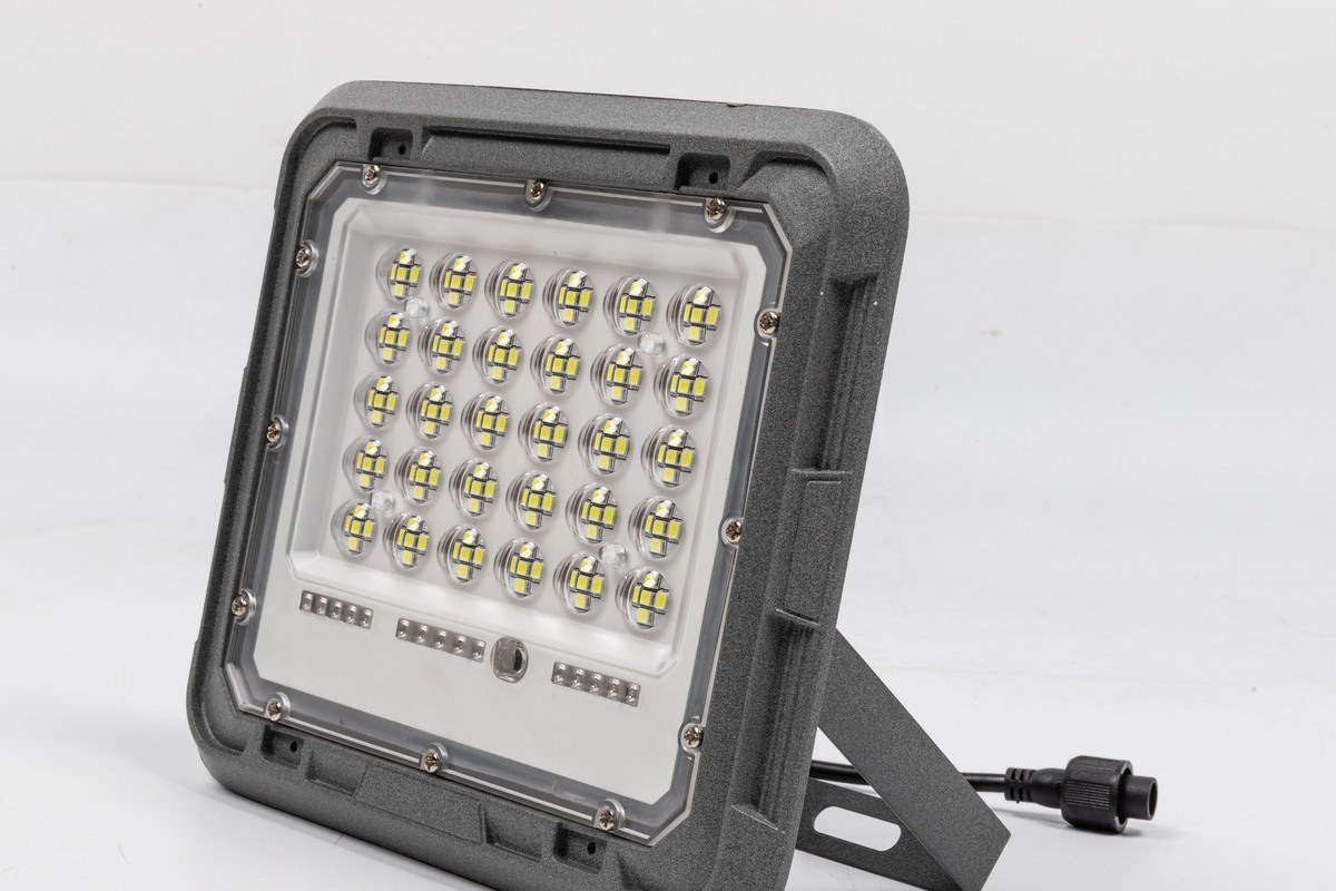 New Lights split solar flood light luminaire with external solar panel connection