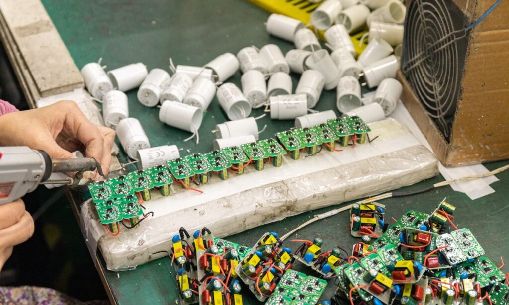 New Lights driver assemblies and soldering work