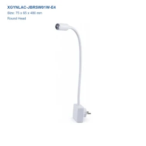 XGYNLAC-JBRSW01W-E4 round head flexible plug-in reading light, 75 × 65 × 480 mm