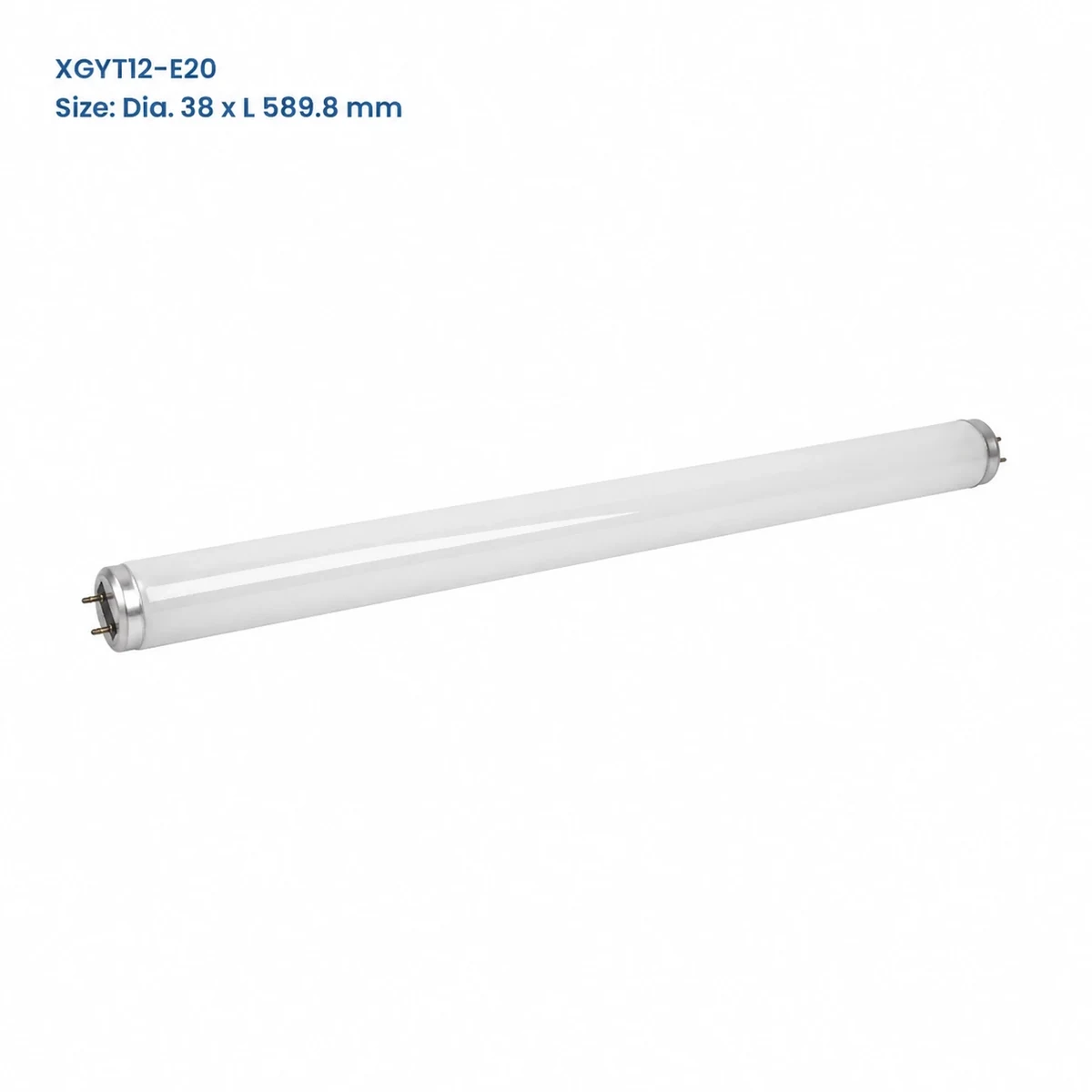 XGYT12-E20 T12 fluorescent tube, Φ38 × L 589.8 mm, 20 W