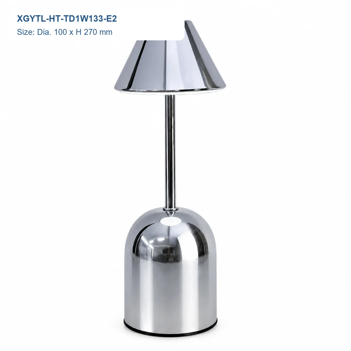 XGYTL-HT-TD1W133-E2 metallic dome cordless LED table lamp, Dia. 100 × H 270 mm