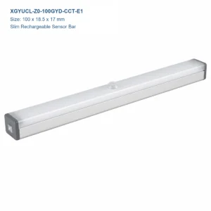 XGYUCL-Z0-100GYD-CCT-E1 slim rechargeable sensor cabinet light, 100 × 18.5 × 17 mm