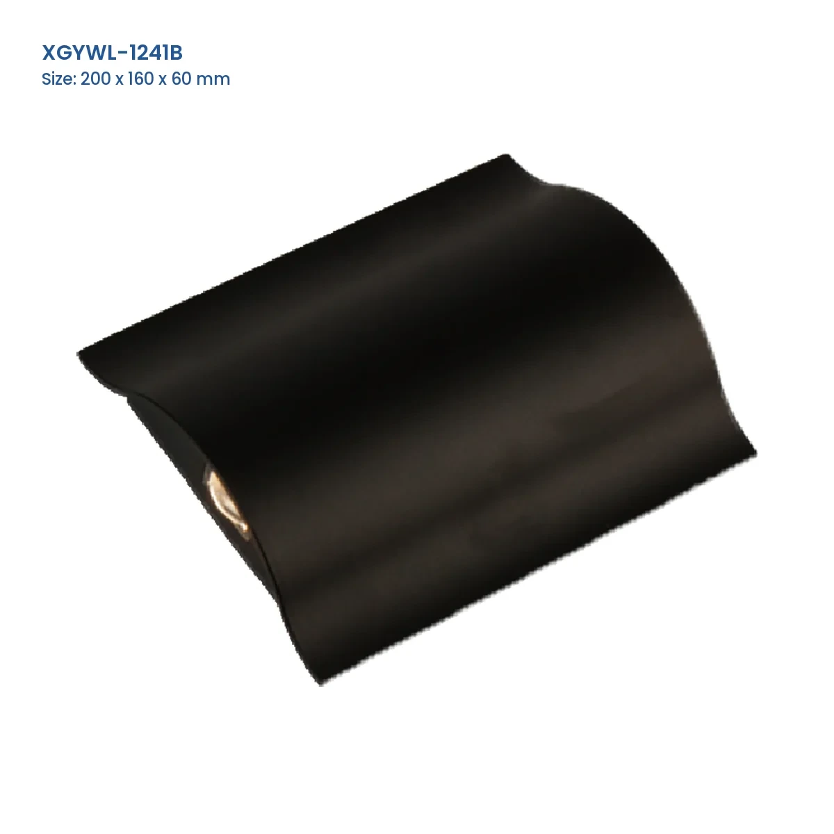 XGYWL-1241B curved integrated LED wall light with Model and Size labels